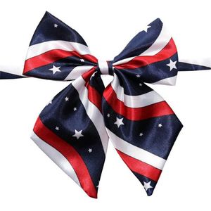 Tillbehör 100 st/Lot Large Bows Independence Day Pet Dog Bow Ties Dog Bowties Slips 4 juli Hund Grooming Accessories