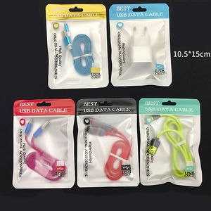 USB Type-c Cable Packaging Bags Plastic Matte Zip Lock Bag With Printing
