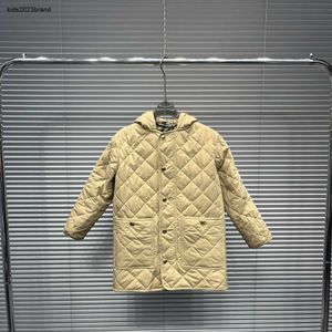 新しいコットンベビージャケットKhakiボーイズコート高品質の冬の子供デザイナー服サイズ100-170ロングラペルボーイズガールズアウトウェアNov25