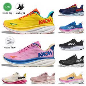 Clifton 9 8 Scarpe da corsa Uomo Donna Bondi 8 Bianco Nero Mesh Scarpe da ginnastica Carbon X2 Cloud Pink Foam Free People Airy Blue Fog Donna Runner Sport Sneakers Taglia 36-45