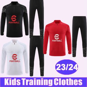 2023 2024 IBRAHIMOVIC GIROUD Training Wear Kids Kit Camisas de futebol BENNACER TONALI THEO BRAHIM A. REBIC Camisa de futebol Jaqueta Uniformes