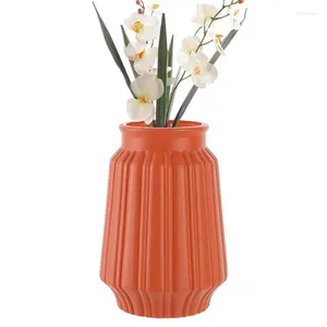 Vasos vaso de flor durável imitação cerâmica seca anti queda 4.84inch simples modernos casa rústica estante decoração