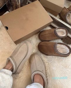 Damen-Schneestiefel, Slipper, Australien, klassische Slip-On-Schuhe aus Wolle, warmes Fell, Winter-Herrenschuhe, modisch