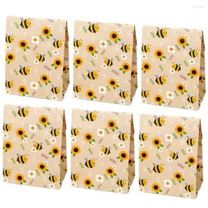 Geschenkverpackung 6 Stück Honey Bee Bags Bumble Theme Party Candy Favor für Kinder Honeybee Birthday S Baby Shower Supplies