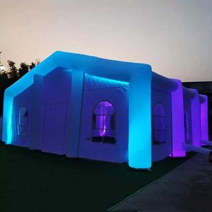 33x20x15ft Customization inflatable wedding house vip room Commercial Led glowing giant marquee party tent with colorful strips
