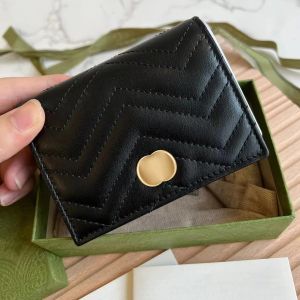 luxury Genuine Leather Wallets designer card holder mens Womens small Coin purses Interior cardholder Wallet Key passport holders Square key pouch keychain