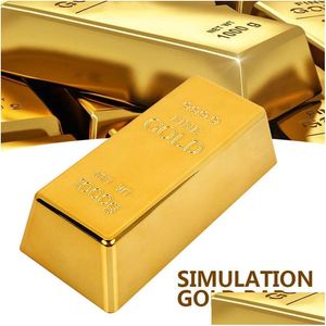 Partyspiele Basteln Fake Gold Bar Golden Creative Blion Türstopper Paperweigh Simation Tischdekoration Deluxe Gate Stopper Requisiten Spielzeug Offic Dh2Gy