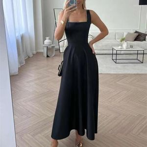 Casual Dresses Women Sexig remmar ärmlös hög midja korsett vintage examen klänning prom klänning elegant mode satin fest kväll