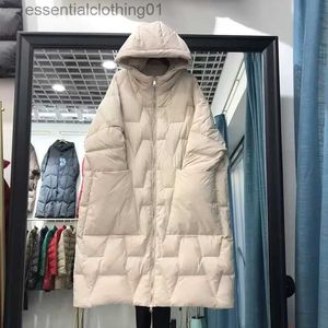 Women's Down Parkas 2023 New Winter 90 Duck Down Coat Women Ultra Light Piffer Feather Jacket Hooded autumn Midlong Castile Lightweight Fe Parka L231129