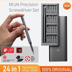 Schroevendraaier Xiaomi Kit di cacciaviti per uso quotidiano Mi Miijia Strumenti di riparazione Precisione magnetica 24 bit Scatola di alluminio Set di cacciaviti fai da te