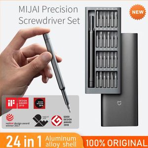 Schroevendraaier xiaomi Günlük kullanım tornavida kiti mi Miijia onarım araçları hassas manyetik 24 bit alluminum kutusu diy vidalı tive seti