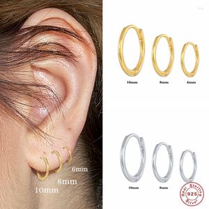 Creolen CANNER Aros Plata 925 Mujer Mutiple Size Huggie für Frauen Sterling Silber Goldfarbe Schmuck minimalistische Ohrringe