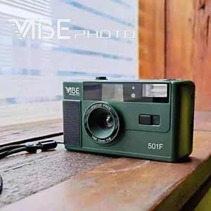 Film Cameras For German VIBE 501F Camera Reusable Non-Disposable Retro Film Camera 135 Film Fool With Flash Black/Red/Champagne Silver/Pink 231128