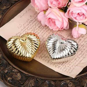 Gift Wrap 7.3 6.0cm Creative Wedding Candy Box Gold Silver Plating Heart-Shaped Personalized Easter Christmas Party Favor Boxes