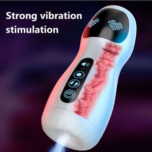 Sexleksak Massager Masturbated For Men Automatic Sucking Male Cup Real Vagina Blowjob Vibrator Electric Aircraft Toys 18