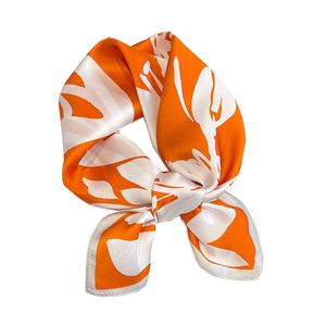 Halsdukar 2023 NYA 100 REAL SILK SCARF KERCHIEF FOULD Female Bandana Spring Design Scarves For Women Band Hijab Brand Tie Shawl Wraps J230428