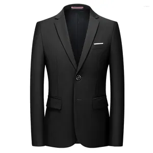 Erkekler Suits Business Casual One Piece Küçük Takım Slim Fit Sold Renk Tek Kat Üstü