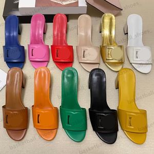 Summer Women Lady Leather Sandals Fashion Womens Heeled Slides Mules Home Flip Flops Casual Summer Platform Sandal