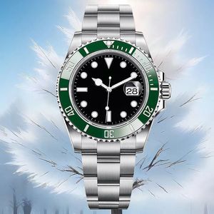 Zegarki Designer Luksusowy automatyczny Menwatch 8215 Ruch mechaniczny ROL 40 mm zielony bioceramiczny ramka szafirowa Wodoodporna Lumainous 904L Stal Busines Watch Montre