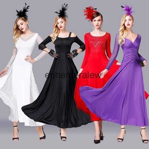 Scene Wear New Ballroom Dance Competition Dress Standard Modern Latin Practice Cloes Big Swing Waltz Stage Performance wearephemeralew