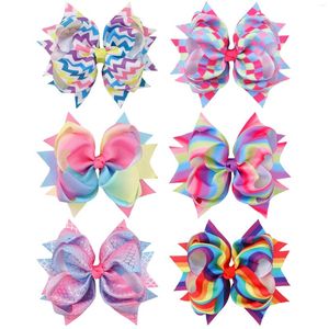 Hair Accessories 2023 Girls' 1 5-inch Bow Ribbon Color Hairpin Braid Broken Directional Stable