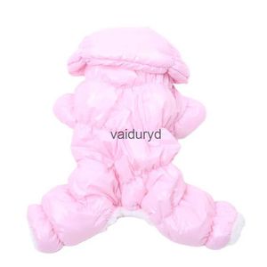 Dog Apparel Dogs Cats Winter Jumpsuit Hoodie PU Leather Waterproof Clothes Pet Puppy Coat et Warm Outfit 6 Coloursvaiduryd