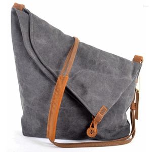 Abendtaschen Mode Koreanische Vintage Militär Leinwand Leder Frauen Messenger Tasche Schulter Für Crossbody Sling Casual