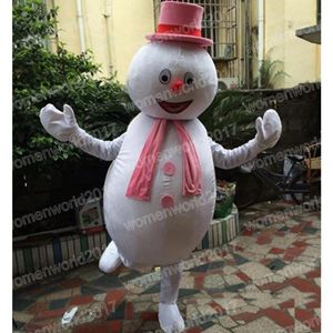 Costume da mascotte simpatico pupazzo di neve di Halloween Simulazione di personaggi dei cartoni animati Abiti Completo per adulti Abito unisex Compleanno Carnevale di Natale