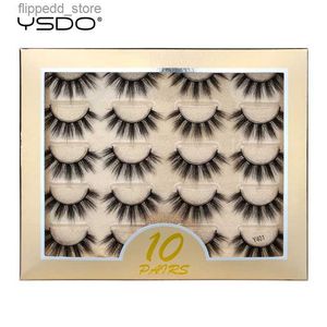 False Eyelashes YSDO 10 pairs mink eyelashes hand made cilios mink 3d false eyelashes natural long volume eyelash 3d mink lashes faux lashes Q231129