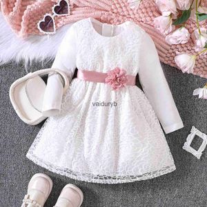 Girl's Dresses Newborn Baby Girl Autumn Winter Clothes Baptism Dress White Party For Girls Lace Ruffle Vestidos Christmasvaiduryb