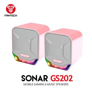 Computer S ers FANTECH SONAR GS202 RGB Rosa S er 3 5MM Spina Stereo Surround Cablato per PC Desktop Laptop TV BOX Gamer 231128