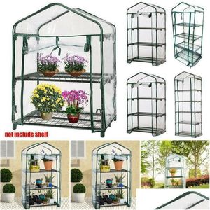 Garden Greenhouses PVC transparent vattentät växt er mini växthusplast utomhusväxter odlar husförsörjning 230601 droppavly dhykx