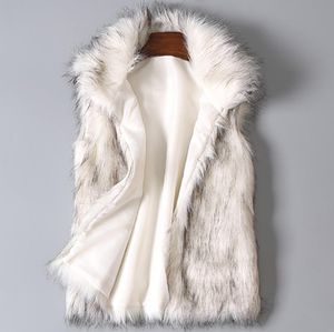 Parkas Winter Faux Fur Vests Coat For Women White Cute Sleeveless Top Christmas Gift For Wife Fur Jackets