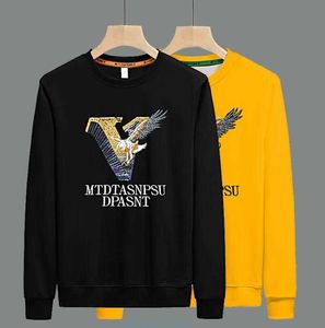 72SM Sweatshirts Hoodie Designers Män och kvinnliga tröja broderad örn långärmad rund nacke europeisk och amerikansk ljus lyxmodemärke och topp