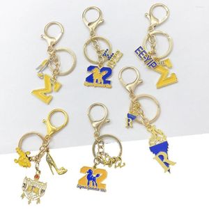 Keychains handgjorda grekiska sorority sigma gamma rho logo poodle 22 sköld högklackade skor nyckelringar tillbehör smycken