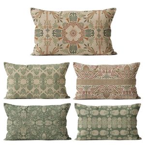 CUSHionDecorative Pillow Modern Home Green Geometric Boho Scandinavian William Morris Cushion Cover Rectangle 30x50 Throw Case Soffa Decoration 231128