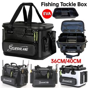 Utomhuspåsar Portable Fishing Tackle Box Eva Bag Rod Bait Reel Fish Storage Stora kapacitet Lures Hook 231129