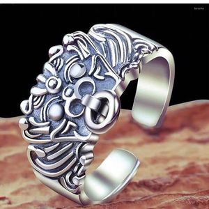 Cluster Rings Chinese Mythical Animals Tao Tie Feastful For Men Women Retro Open Finger Ring Good Lucky Jewelry Cool Party Gifts