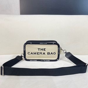 Luxe cameratasontwerper Marc Men's and Dames Multi -Gecolored Small Crossbody Bag Webbing Riem The Tote Bag Canvas Denim Fabric Schouder Messenger Bag Portemonnees