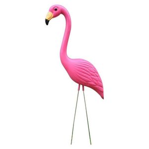 4-pack realistisk stor rosa flamingo trädgårdsdekoration gräsmatta konstprydnad hem hantverk t200117313k