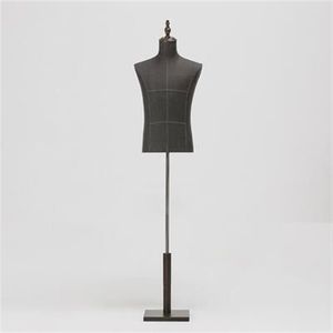 패션 남성 마네킹 바디 하프 길이 모델 정장 바지 괄호 디스플레이 의류 의류 상점 목재 조절 식 높이 DIY XIAI172L