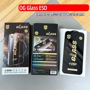 Screen Protector For iPhone 15 Pro Max 14 Plus 13 Mini 12 11 XS XR X 8 7 SE OG ESD Tempered Glass Armor Super Anti Static Big Curved 9H Full Cover Shield Premium Film