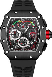 Relógios de pulso com cronógrafo super mecânico Rm50-03 FANMIS Luxo masculino simula tempo punk movimento esportivo exclusivo brilho borracha designer incrível alta qualidade