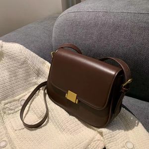 Retro texture small bag women's bag new fashion small square bag simple everything single shoulder crossbody bag