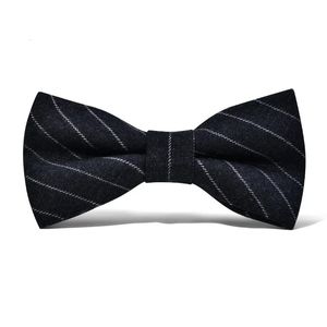 Laços de lã colarinho de lã presente de casamento vestido formal masculino britânico preto arco vermelho coreano noivo casamento homem masculino gravata borboleta 231128