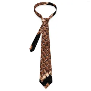 Bow Ties Men's Tie Classic Snakeskin Neck Retro Print Cool Fashion Collar Graphic Cosplay Party Quality Necktie Accessories