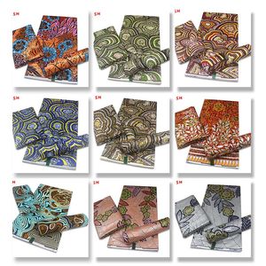 Tecido High End Africano Cera Tecido Material de Algodão Nigeriano Ankara Block Imprime Batik Qualidade Costura Pano H210409