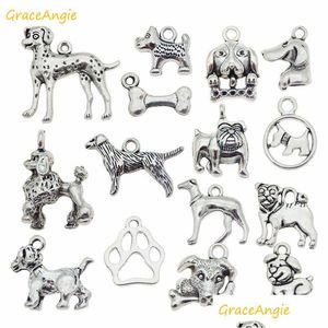 Charms Graceangie 15pcs/działka mieszana biżuteria dla psów szczeniaka produkująca naszyjnik wisiorki bransoletki Odkrycia