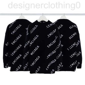 Women's Sweaters designer luxury High version Paris SS23 fashion brand double layered thickened B full print bullet screen jacquard letter knitted sweater