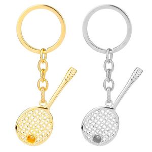 Keychains Sport Jewelry Badminton Key Rings 3D Racket Pingente Homem Mulheres Acessórias de Fitness Acessórios de Chaves Fashion Trinket